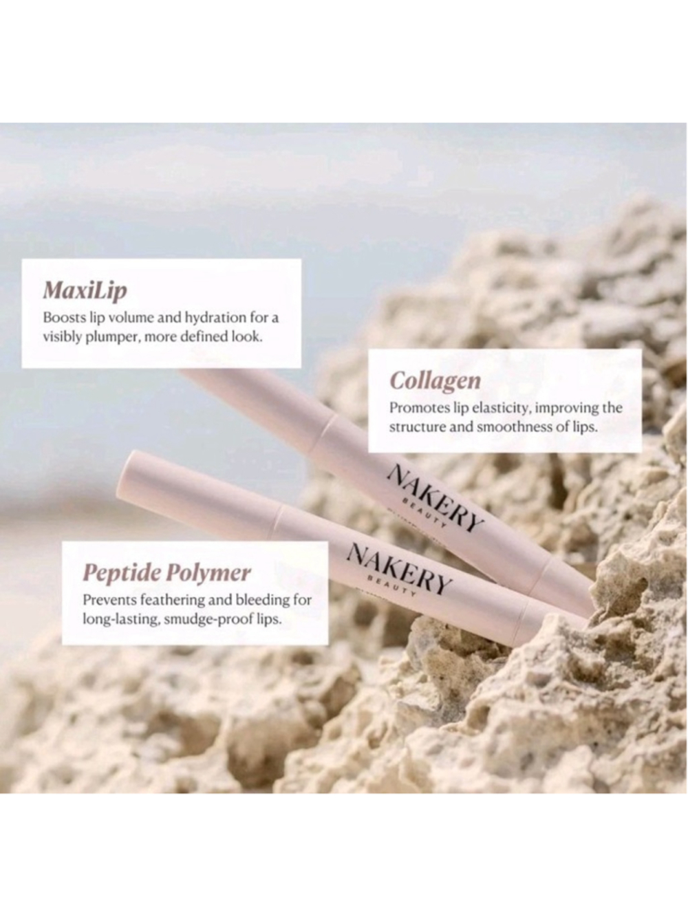 Nakery Plumping lipstick w/ matching lip liner DUO Plumparadise ~ Berry Wild New - Picture 2 of 3
